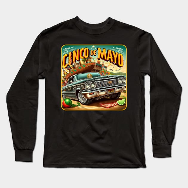 Cinco de Mayo Beach Lowrider and Lime. Long Sleeve T-Shirt by Truth or Rare